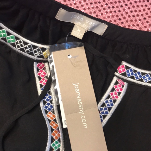 SOLD Joan  Vass New York Embroidered  Mini Dress - Picture 4 of 5